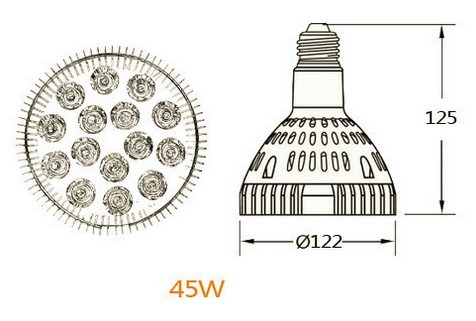 45W LED izzó