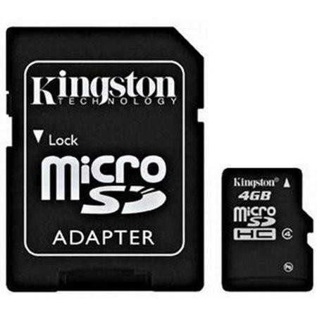 MicroSD HC 4GB Kingston class 4 adapterrel