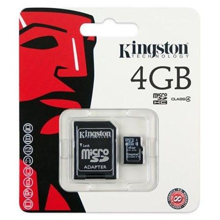 MicroSD HC 4GB Kingston class 4 adapterrel