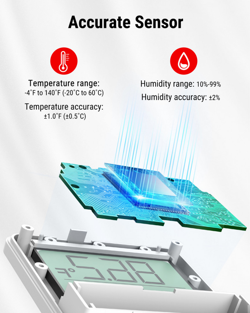 Digitális hőmérő és páratartalommérő ThermoPro TP-357