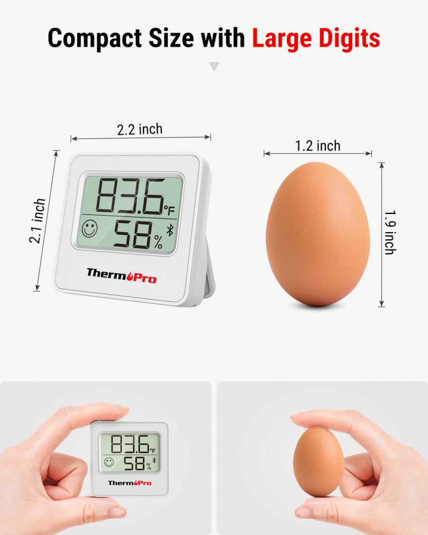 Digitális hőmérő és páratartalommérő ThermoPro TP-357