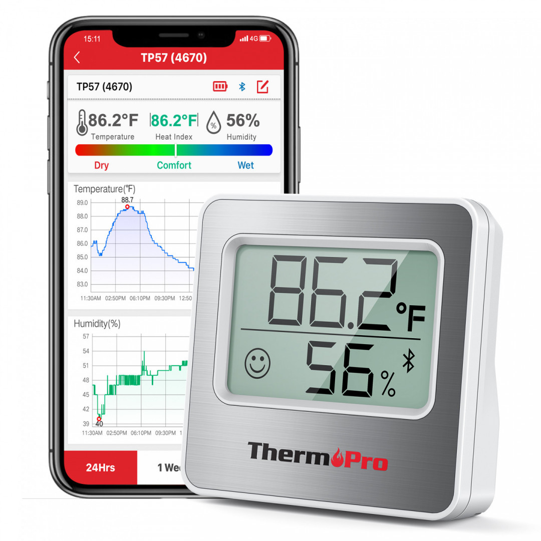 Digitális hőmérő és páratartalommérő ThermoPro TP-357